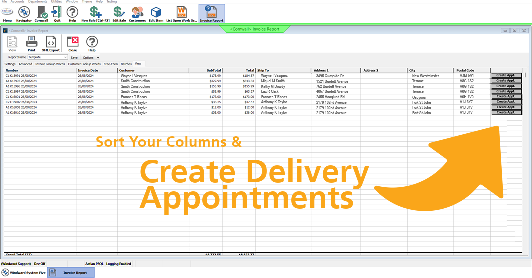 create-appt-button-on-invoice-report