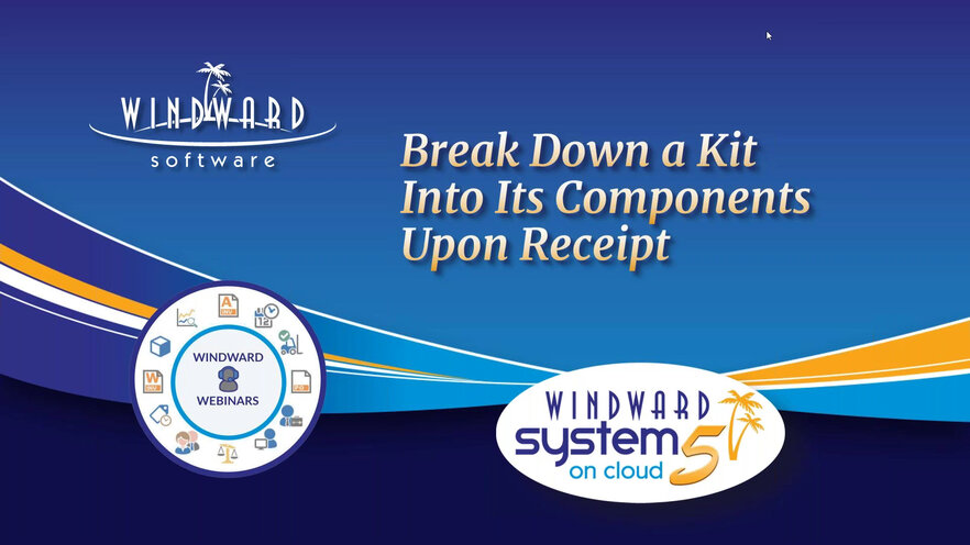 Break Down a Kit Into Its Components Upon Receipt