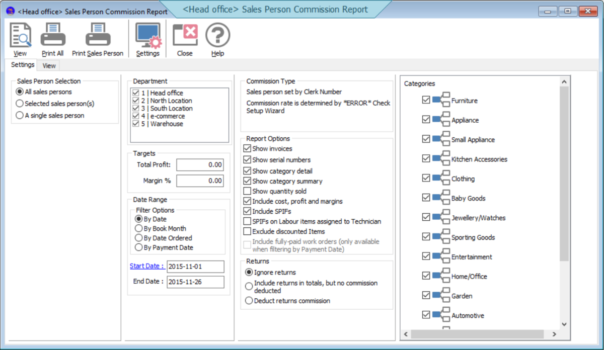 Manage employees through a variety of sales, commission, and other staff reports - multi location friendly!