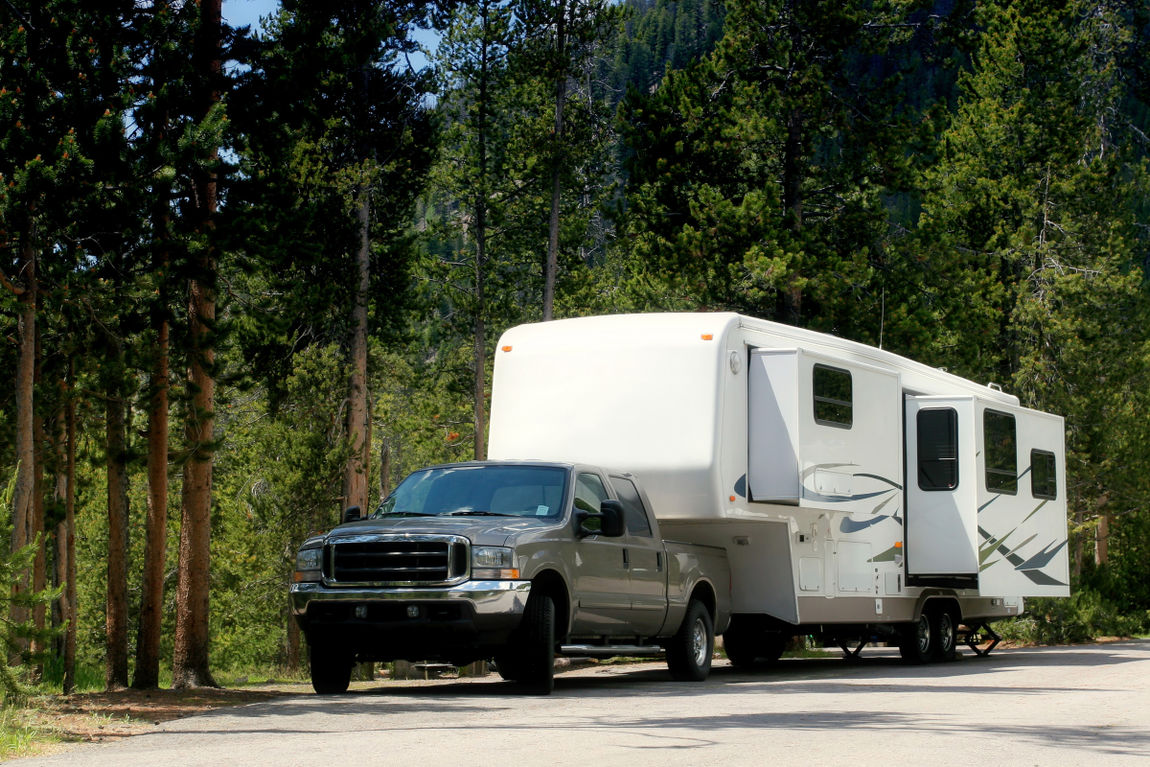 camper trailer in yellowstone