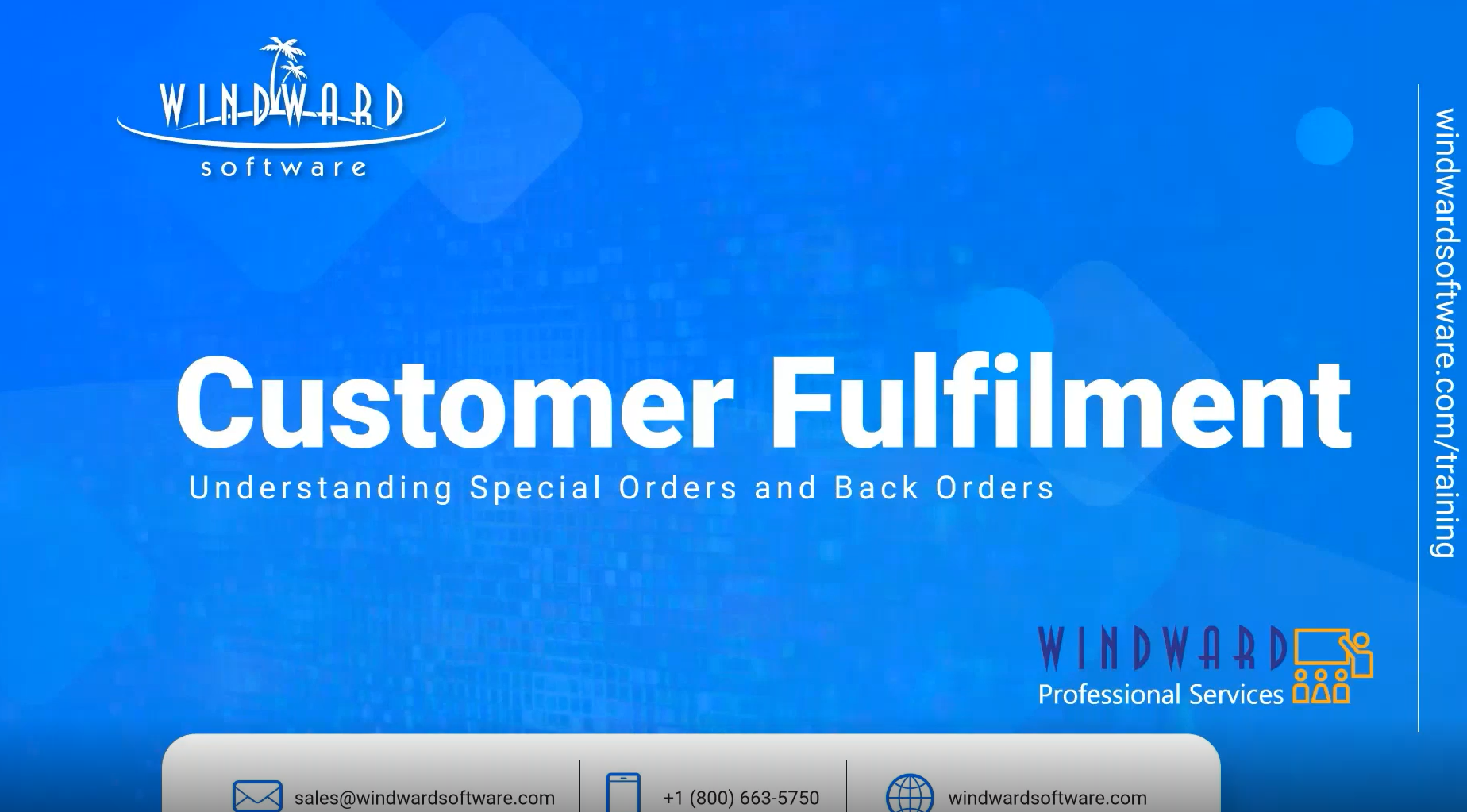 Intro to Customer Fulfillment (Special Orders & Back Orders)